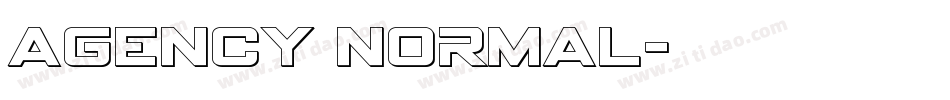 Agency Normal字体转换